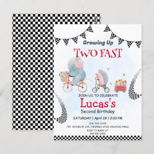 Carte Postale Deux vélo de porc-épic sauvage rapide pour 2ème fê