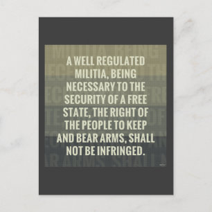 Carte Postale Deuxième amendement