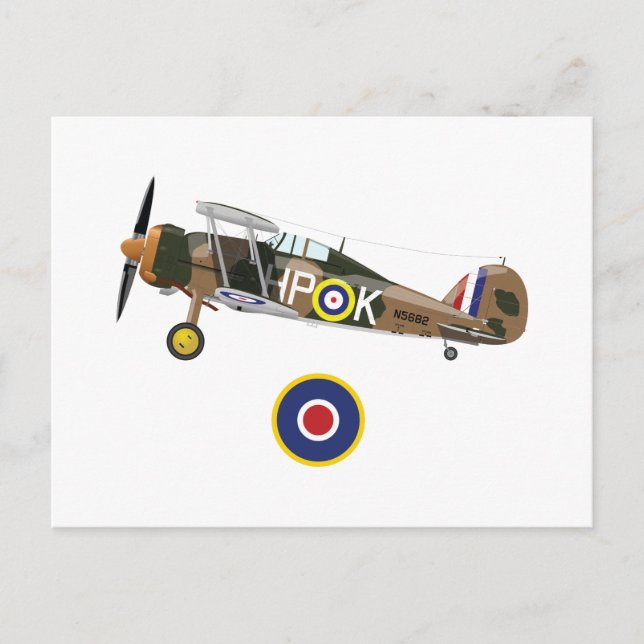 Carte Postale Deuxième Guerre mondiale Avions britanniques (Devant)