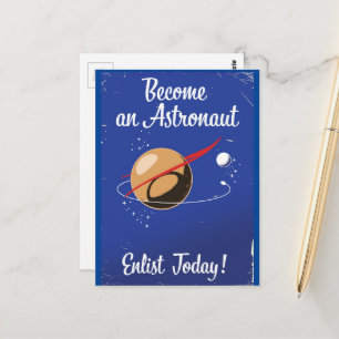 Carte Postale Devenez astronaute, inscrivez-vous dès aujourd'hui