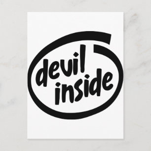 Carte Postale Devil à l'intérieur