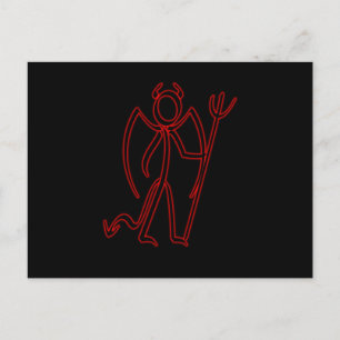 Carte postale Devil - Stickman