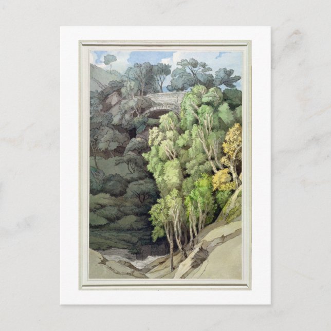 Carte Postale Devil's Bridge, 1810 (avec stylo et encre au-dessu (Devant)