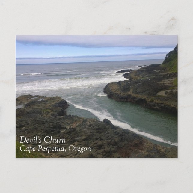 Carte Postale Devil's Churn, cape Perpetua, OR (Devant)