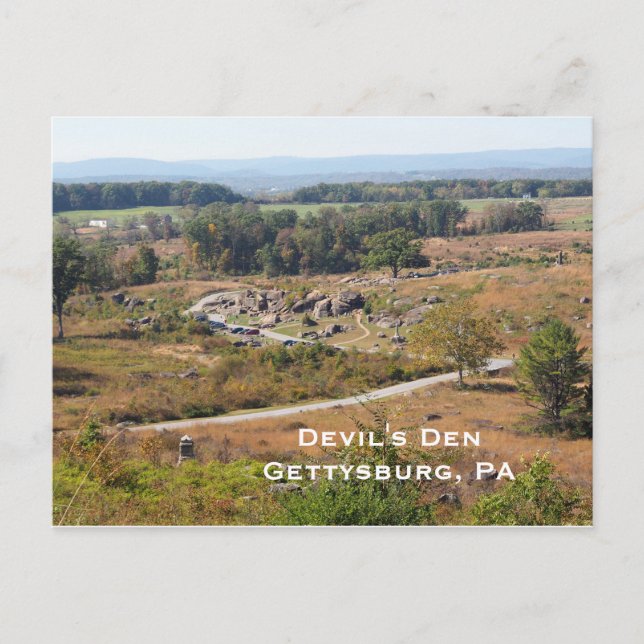 Carte Postale Devil's Den à Gettysburg PA (Devant)