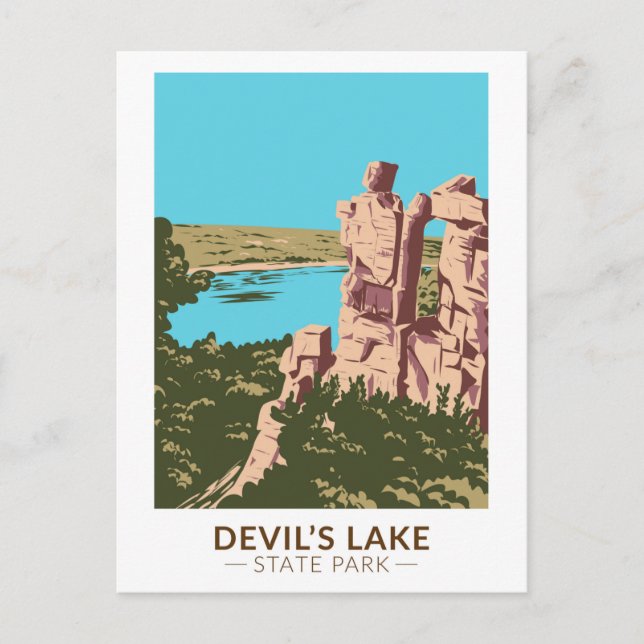 Carte Postale Devil's Lake State Park Porte du Wisconsin Devils (Devant)