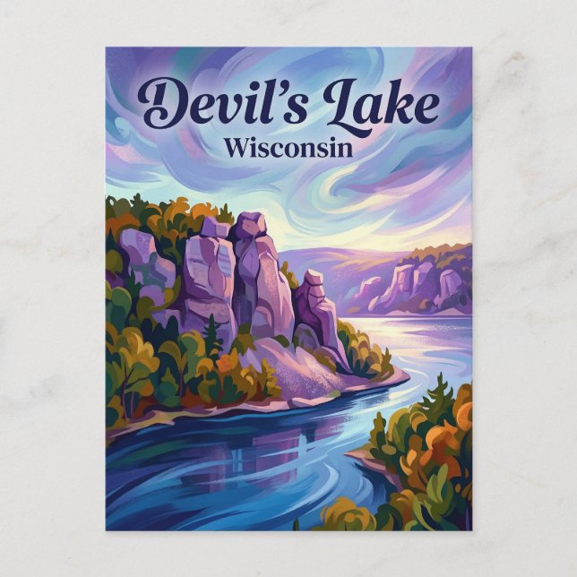 Carte Postale Devil's Lake Wisconsin (Devant)