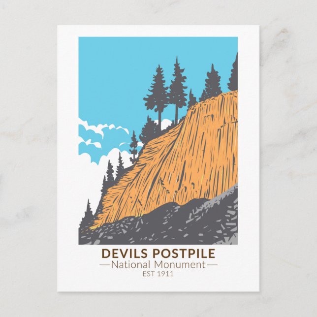 Carte Postale Devils Postpile Monument National Vintage (Devant)