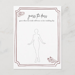 Carte Postale Devinez la robe jeu de Baby Shower