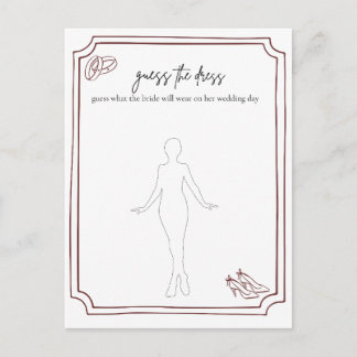 Carte Postale Devinez la robe jeu de Baby Shower