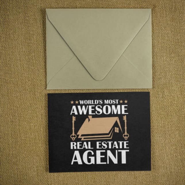 Carte Postale Devis de l'agent immobilier amusant (awesome real estate agent postcard)