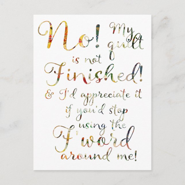 Carte Postale Devis de surface composée finie (Devant)