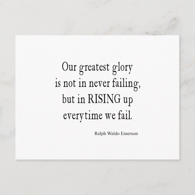 Carte Postale Devis d'échec vintage Emerson Overcoming (Devant)