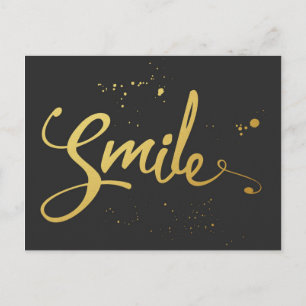 Carte Postale Devis Gold Smile