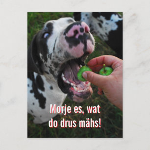 Carte Postale Devises de motivation du Grand Danois