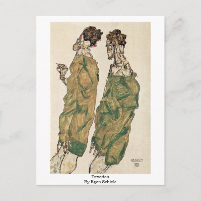 Carte Postale Dévotion D'Egon Schiele (Devant)