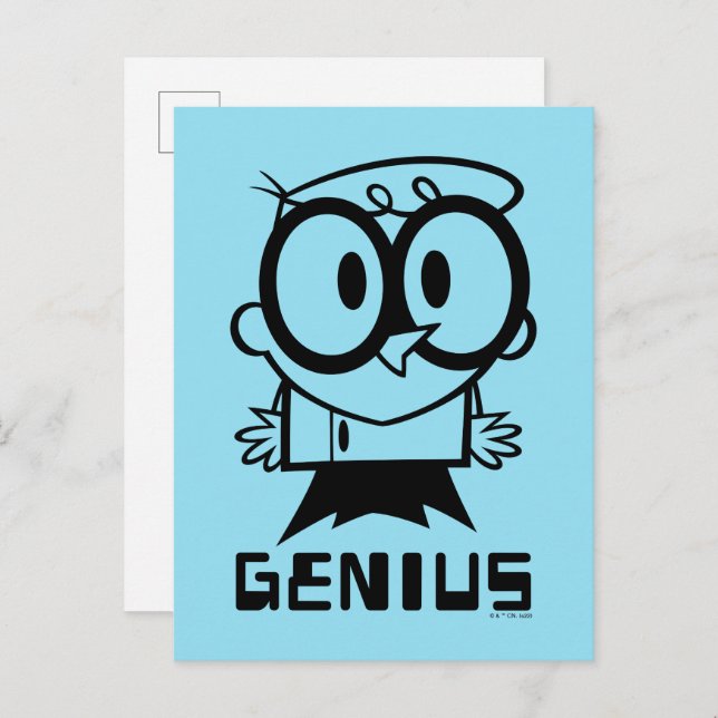 Carte Postale Dexter "Genius" - Graphique en bref (Devant / Derrière)