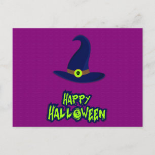 Carte postale d'Halloween effrayante avec des hibo