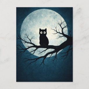 Carte postale d'Halloween effrayante de nuit