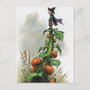 Carte postale d'Halloween effrayante de nuit