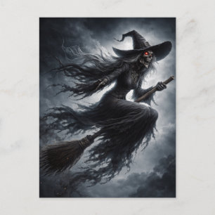 Carte postale d'Halloween effrayante de nuit