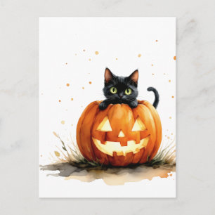 Carte postale d'Halloween effrayante de nuit
