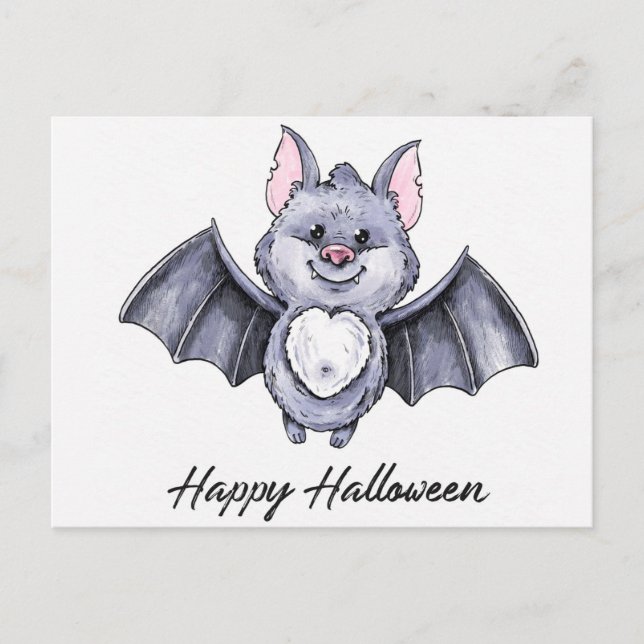Carte postale d'Halloween mignonne (Devant)