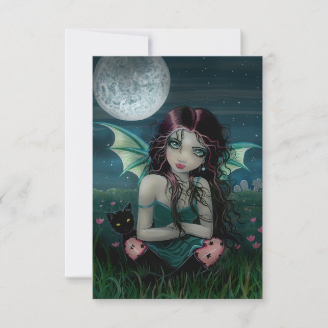Carte postale d'Halloween sinistrement douce (Devant)