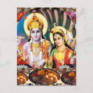 Carte Postale DHAN Laxmi dans Lord Vishnu : pour afficher une ré
