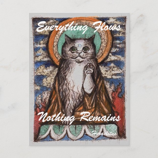Carte postale Dharma Cat Impermanence (Devant)