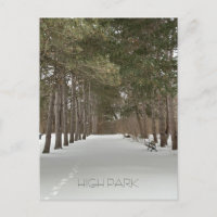 Carte postale d'hiver à High Park, Toronto