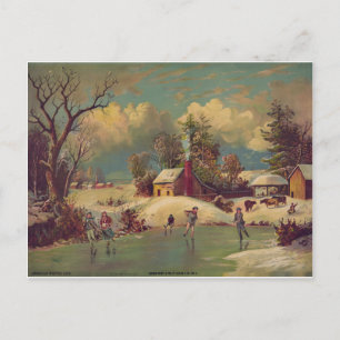 Carte postale d'hiver vintage