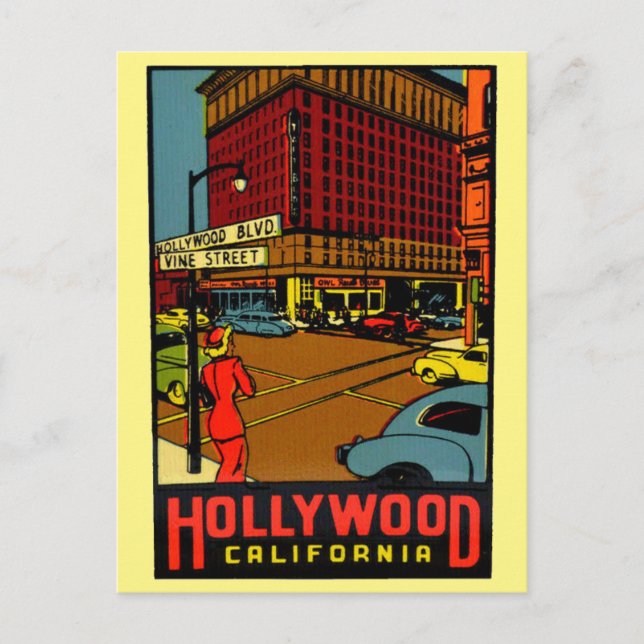 Carte postale d'Hollywood Californie (Devant)
