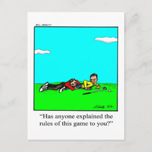 Carte postale d'humour de golf amusant
