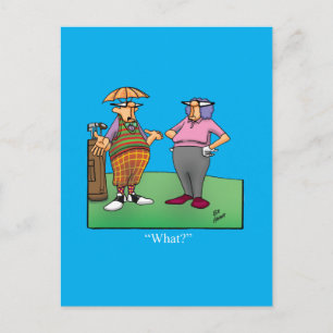 Carte postale d'humour de golf hilarant