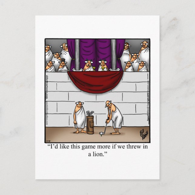 Carte postale d'humour hilarant sur le golf (Devant)