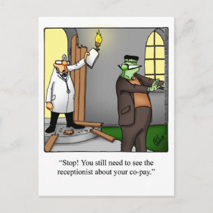 Carte postale d'humour médical/médecin