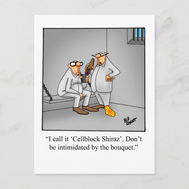 Carte postale d'humour sur le vin "Spectickles" (Devant)