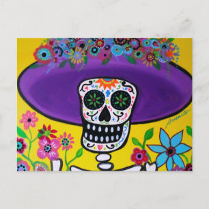 CARTE POSTALE DIA DE LOS MUERTOS CATRINA