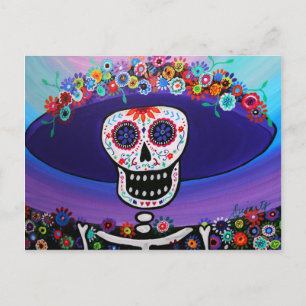 Carte Postale Dia de los Muertos Catrina par Prisarts