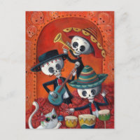 Dia de Los Muertos Skeleton Mariachi Trio