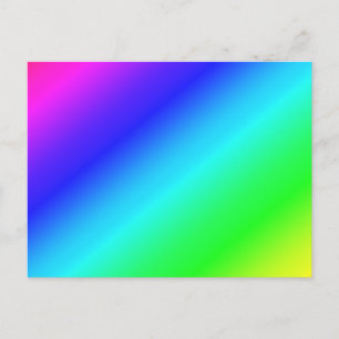 Carte Postale Diagonal Rainbow Gradient Blue to Green