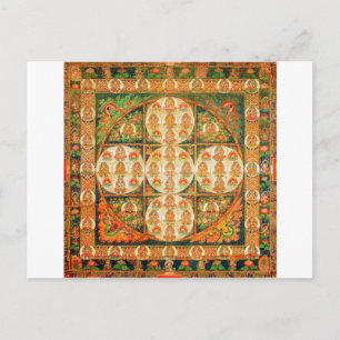 Carte Postale Diagramme cosmique Mandala pour la méditation