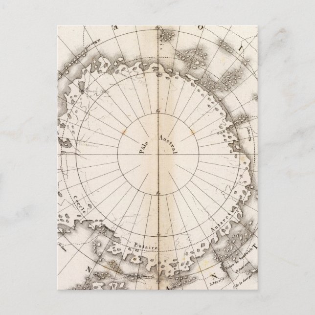 Carte Postale Diagramme de glace du Sud (Devant)