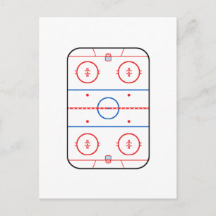 Carte Postale Diagramme de la patinoire Hockey Jeu Compagnon