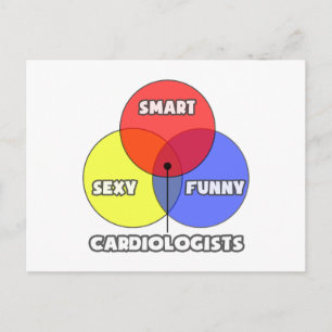 Carte Postale Diagramme de Venn .. Cardiologues