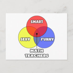 Carte Postale Diagramme de Venn .. Enseignants en mathématiques