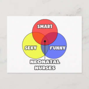 Carte Postale Diagramme de Venn .. Infirmières néonatales