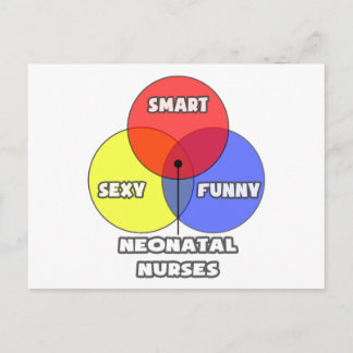 Carte Postale Diagramme de Venn .. Infirmières néonatales