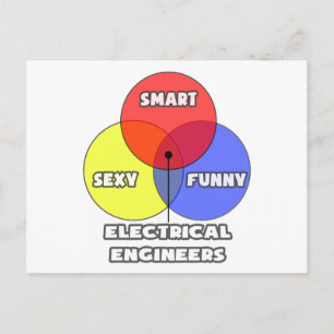 Carte Postale Diagramme de Venn .. Ingénieurs électriques